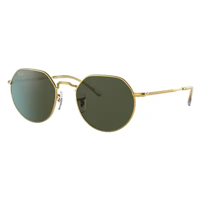 Ray-Ban Unisex Sunglass RB3565 Jack - Frame color: Gold, Lens color: Green