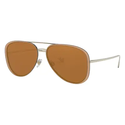 Giorgio Armani Woman Sunglass AR6084 - Frame color: Pale Gold, Lens color: Brown Mirror Gold