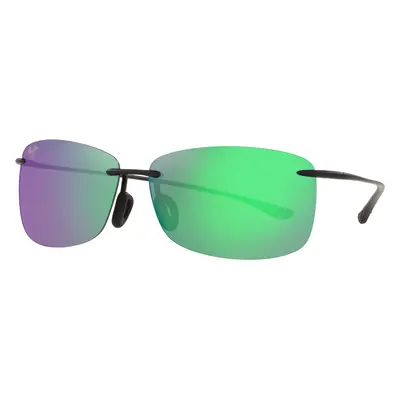 Maui Jim Unisex Sunglass Akau - Frame color: Black Matte, Lens color: MAUI GreenU+00AD Polarize