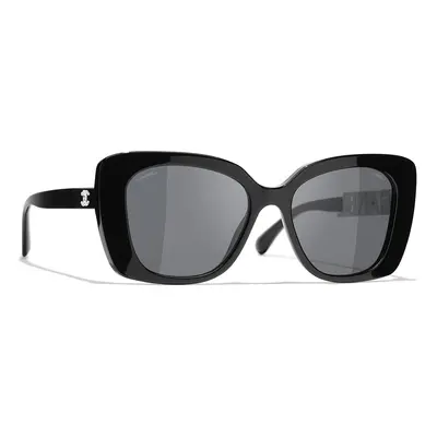 Chanel Woman Sunglass Square Sunglasses CH5422B - Frame color: Black, Lens color: Grey