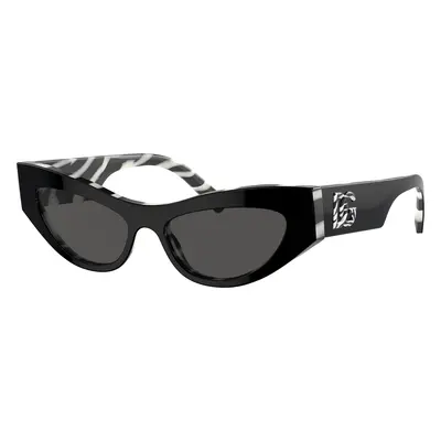 Dolce&Gabbana Woman Sunglass DG4450 - Frame color: Black On Zebra, Lens color: Dark Grey