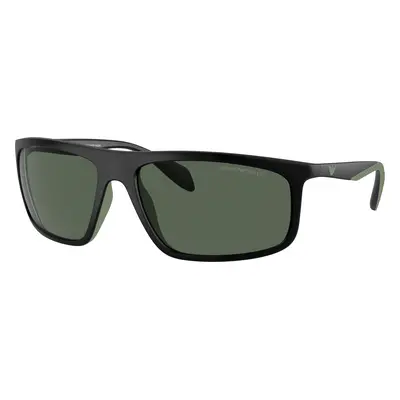 Emporio Armani Man Sunglass EA4212U - Frame color: Matte Black/Rubber Green, Lens color: Dark G