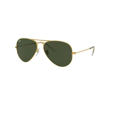 Ray-Ban Unisex Sunglass RB3025 Aviator Classic - Frame color: Arista Gold, Lens color: G-15 Gre