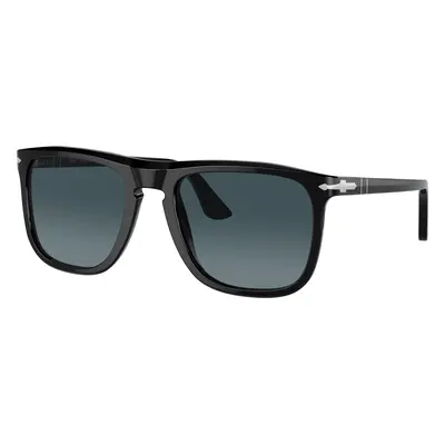 Persol Unisex Sunglass PO3336S - Frame color: Black, Lens color: Light Blue Gradient Dark Blue