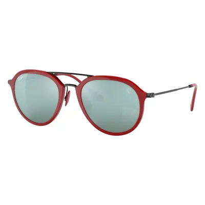 Ray-Ban Unisex Sunglass RB4369M Scuderia Ferrari Collection - Frame color: Red, Lens color: Sil