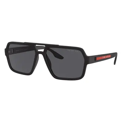 Prada Linea Rossa Man Sunglass PS 01XS - Frame color: Black Rubber, Lens color: Polar Dark Grey