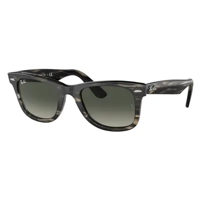 Ray-Ban Unisex Sunglass RB2140 Original Wayfarer Bio-Based - Frame color: Striped Grey, Lens co