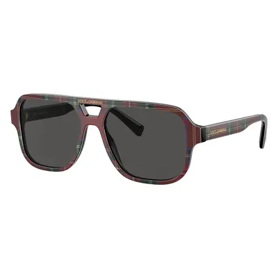 Dolce&Gabbana Unisex Sunglass DX4003 Kids - Frame color: Red Tartan, Lens color: Dark Grey