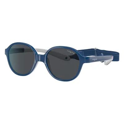 Vogue Eyewear Unisex Sunglass VJ2012 - Frame color: Blue On Rubber Cream, Lens color: Dark Grey