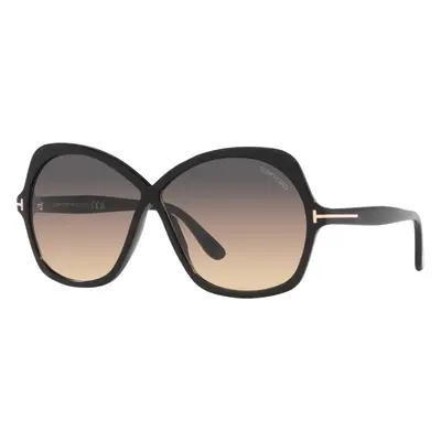 Tom Ford Woman Sunglass FT1013 - Frame color: Black Shiny, Lens color: Grey Grad