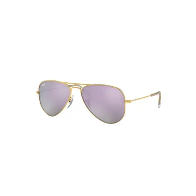 Ray-Ban Unisex Sunglass RB9506S Aviator Kids - Frame color: Gold, Lens color: Lilac Flash