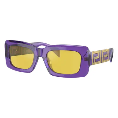 Versace Woman Sunglass VE4444U - Frame color: Transparent Violet, Lens color: Yellow Mirror Int