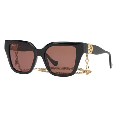 Gucci Woman Sunglass GG1023S - Frame color: Black, Lens color: Brown