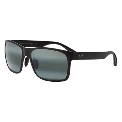 Maui Jim Unisex Sunglass Red Sands - Frame color: Black Matte, Lens color: Grey Mirror Polar