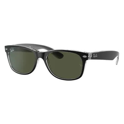 Ray-Ban Unisex Sunglass RB2132 New Wayfarer Color Mix - Frame color: Black On Transparent, Lens