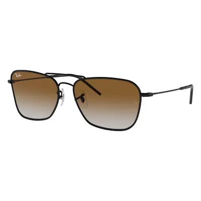 Ray-Ban Unisex Sunglass RBR0102S Caravan Reverse - Frame color: Black, Lens color: Brown