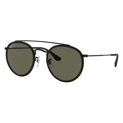 Ray-Ban Unisex Sunglass RB3647N Round Double Bridge - Frame color: Black, Lens color: G-15 Gree