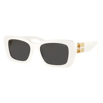 Miu Miu Woman Sunglass MU 07YS - Frame color: White, Lens color: Dark Grey