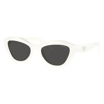 Prada Woman Sunglass PR A02S - Frame color: White, Lens color: Dark Grey