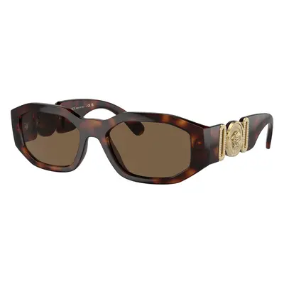 Versace Unisex Sunglass VE4361 Biggie - Frame color: Havana, Lens color: Dark Brown