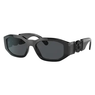 Versace Unisex Sunglass VE4361 Biggie - Frame color: Black, Lens color: Dark Grey