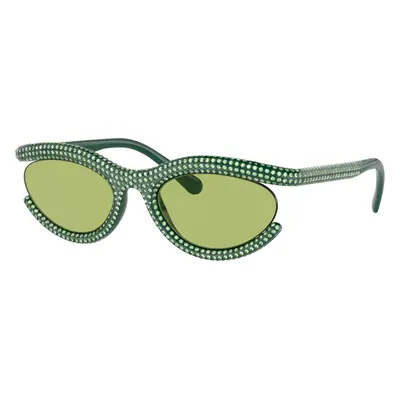 Swarovski Woman Sunglass SK6006 - Frame color: Green, Lens color: Light Green Flash Silver