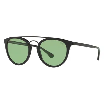 Polo Ralph Lauren Man Sunglass PH4121 - Frame color: Shiny Black, Lens color: Vintage Green