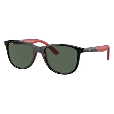 Ray-Ban Unisex Sunglass RB9077S Kids Bio-Based - Frame color: Black On Red, Lens color: Dark Gr