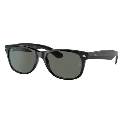 Ray-Ban Unisex Sunglass RB2132 New Wayfarer Classic - Frame color: Black, Lens color: Green