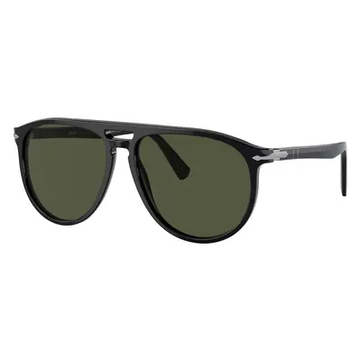 Persol Unisex Sunglass PO3311S - Frame color: Black, Lens color: Green