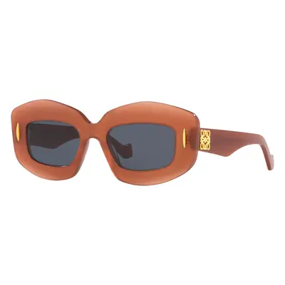 Loewe Woman Sunglass Chunky Anagram LW40114I - Frame color: Red, Lens color: Grey