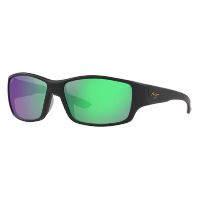 Maui Jim Man Sunglass Local Kine - Frame color: Black Green, Lens color: MAUI GreenU+00AD Mirro