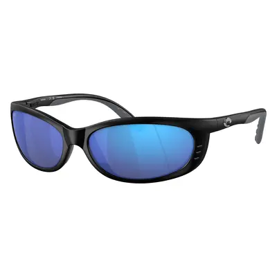 Costa Man Sunglass 6S9058 Fathom - Frame color: Matte Black, Lens color: Blue Mirror