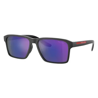 Prada Linea Rossa Man Sunglass PS 05YS - Frame color: Grey Rubber, Lens color: Dark Blue Mirror