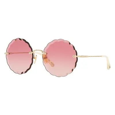 Chloé Unisex Sunglass CH0047S - Frame color: Transparent Grey, Lens color: Pink Gradient