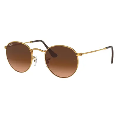 Ray-Ban Unisex Sunglass RB3447 Round Metal - Frame color: Light Bronze, Lens color: Pink/Brown 