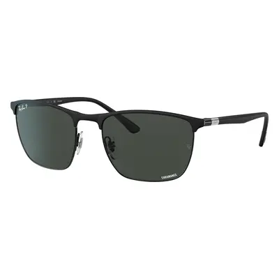 Ray-Ban Unisex Sunglass RB3686 Chromance - Frame color: Black, Lens color: Dark Grey