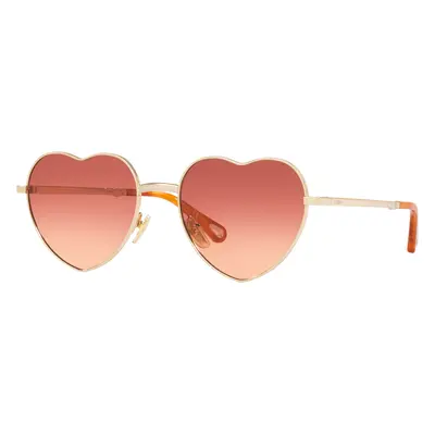 Chloé Woman Sunglass CH0071S - Frame color: Gold, Lens color: Pink