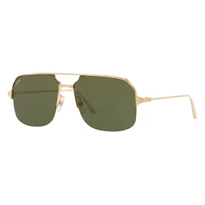 Cartier Unisex Sunglass CT0230S - Frame color: Gold Shiny, Lens color: Green