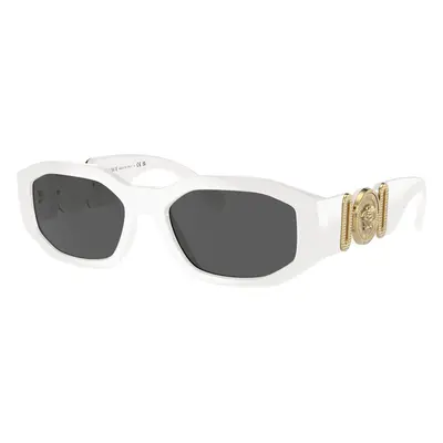 Versace Man Sunglass VE4361 Biggie - Frame color: White, Lens color: Dark Grey