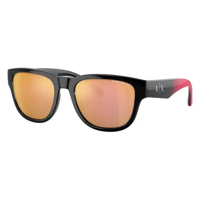 Armani Exchange Man Sunglass AX4115SU - Frame color: Shiny Black, Lens color: Pink Mirror Gold