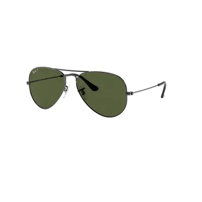 Ray-Ban Unisex Sunglass RB3025 Aviator Classic - Frame color: Gunmetal, Lens color: G-15 Green