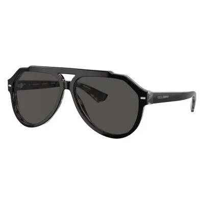 Dolce&Gabbana Man Sunglass DG4452 - Frame color: Black On Grey Havana, Lens color: Dark Grey