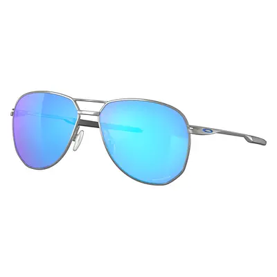 Oakley Man Sunglass OO4147 Contrail - Frame color: Satin Chrome, Lens color: Prizm Sapphire