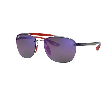 Ray-Ban Man Sunglass RB3662M Scuderia Ferrari Collection - Frame color: Silver, Lens color: Blu