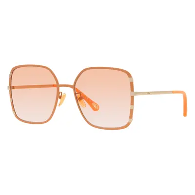 Chloé Woman Sunglass CH0143S - Frame color: Orange, Lens color: Orange