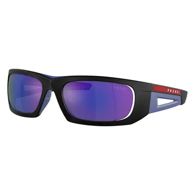 Prada Linea Rossa Man Sunglass PS 02YS - Frame color: Matte Black/Blue, Lens color: Blue Multil