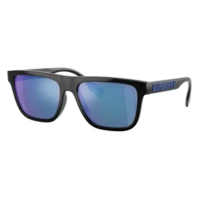 Burberry Man Sunglass BE4402U - Frame color: Black, Lens color: Light Green Mirror Blue