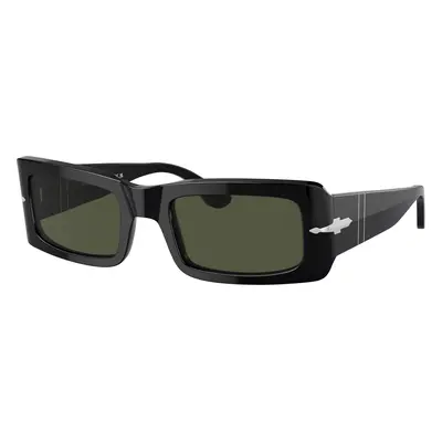 Persol Unisex Sunglass PO3332S Francis - Frame color: Black, Lens color: Green