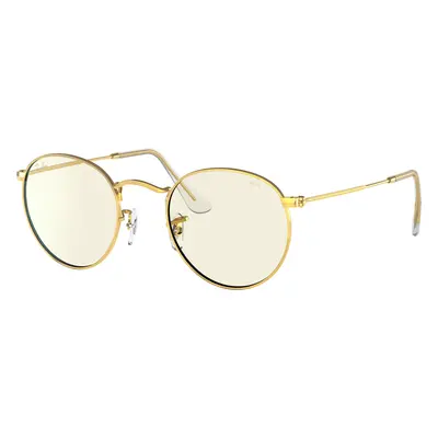 Ray-Ban Man Sunglass RB3447 Round Blue-Light Clear Evolve - Frame color: Gold, Lens color: Clea